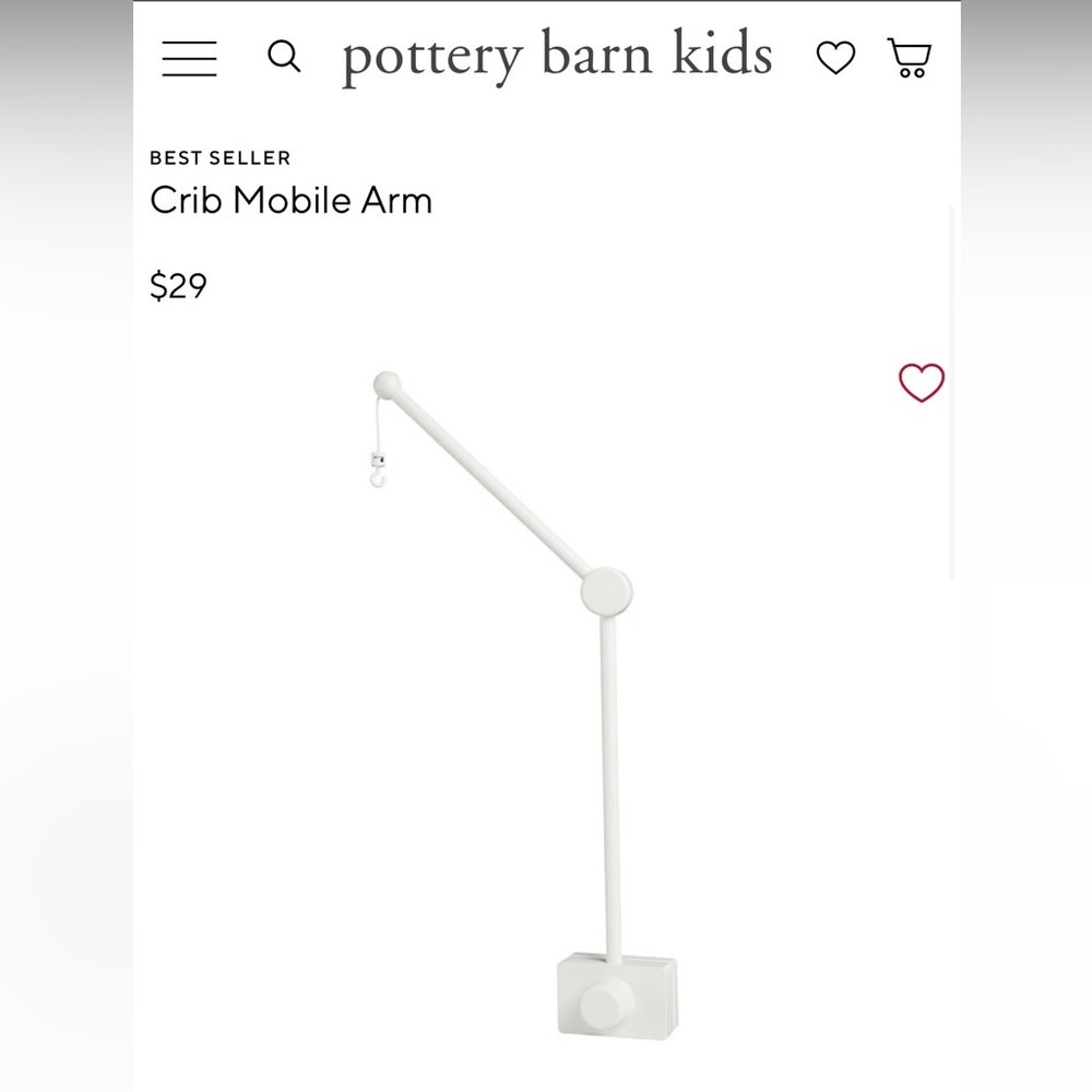 Pottery Barn Mobile Crib Arm
